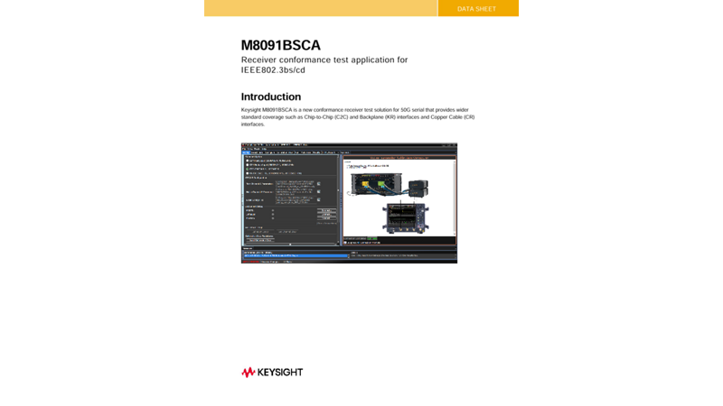 M8091BSCA Receiver Conformance Test Application for IEEE802.3bs/cd
